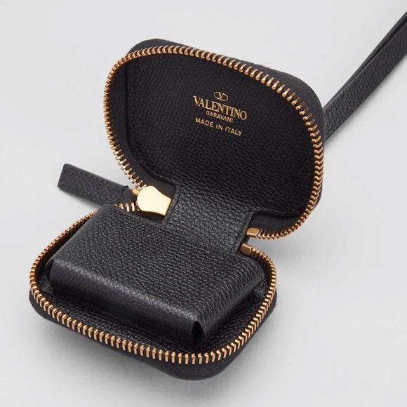 VALENTINO GARAVANI VLogo Calfskin Airpods Pro Case With Leather Strap - Picture 7 of 16